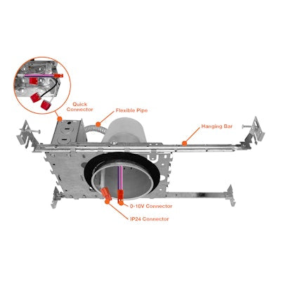 EnVisionLED C4-NC-ICAT-LED-0/10V 4" IC Rated Can: New Construction - Ready Wholesale Electric Supply and Lighting