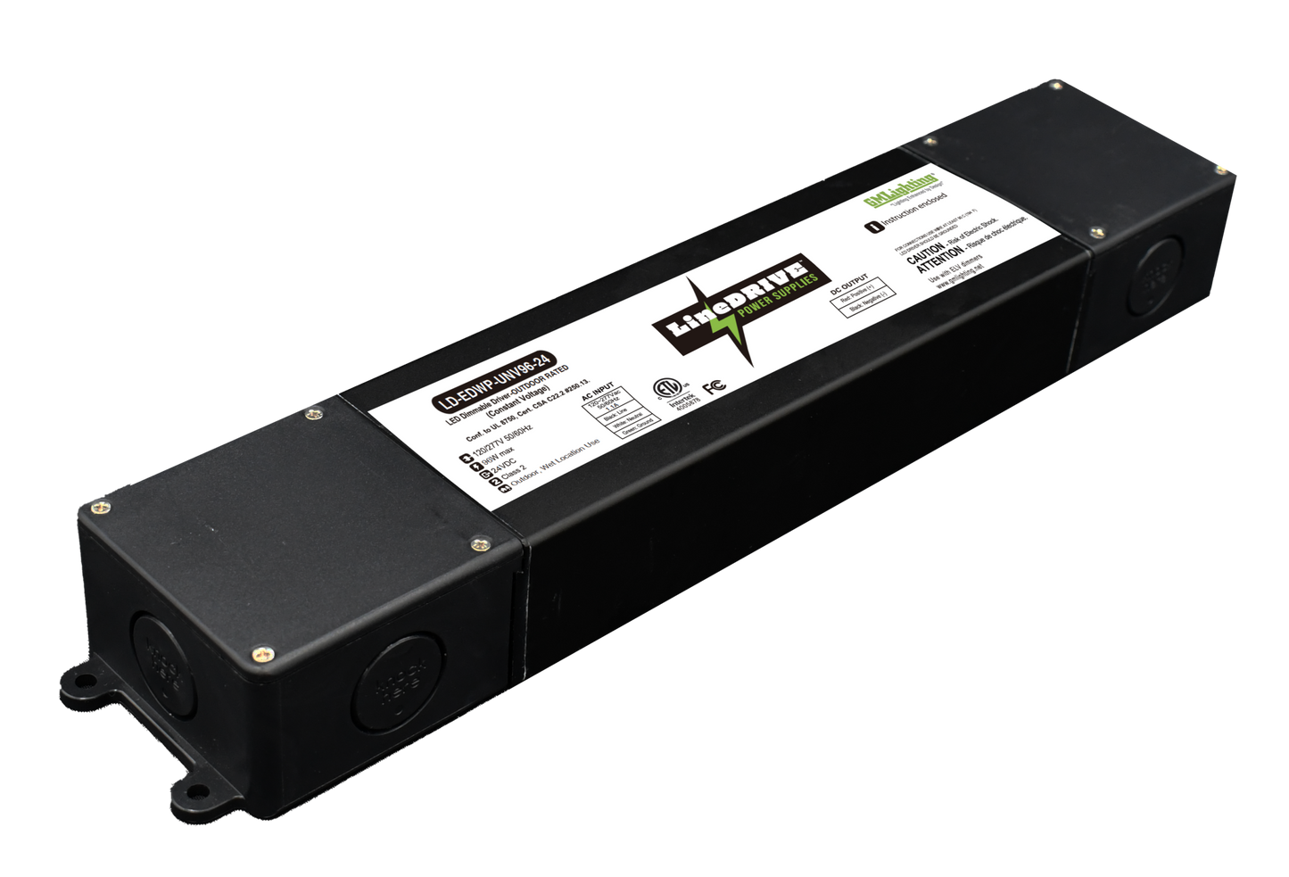 GM Lighting LD-EDWP-UNV96-24 LineDRIVE 24VDC Wet Location Electronic Dimmable LED Power Supplies - Ready Wholesale Electric Supply and Lighting