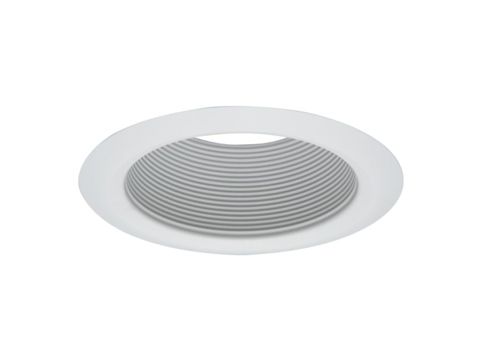 Halo 5102 5" White Tapered Metal Baffle, White Self-Flange Ring - Ready Wholesale Electric Supply and Lighting