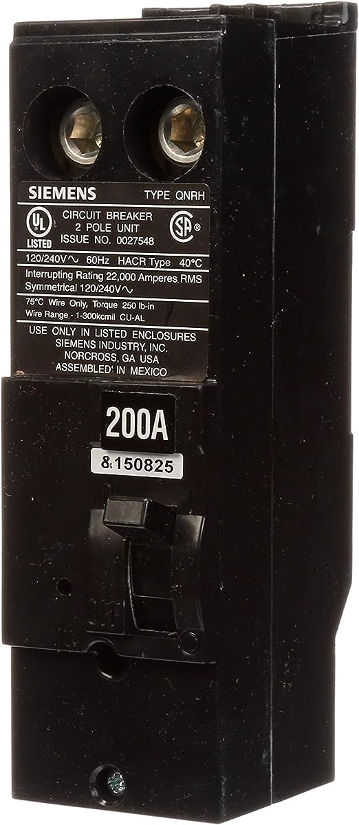 Siemens QN2200RH 200-amp 2-Pole Main Circuit Breaker - Ready Wholesale Electric Supply and Lighting