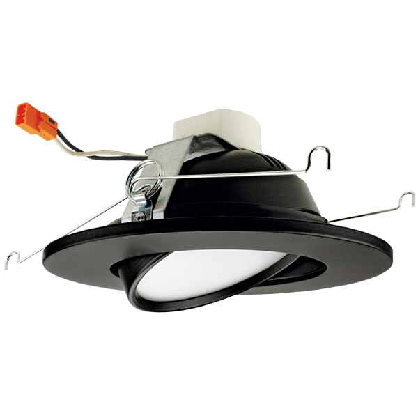 Elco EL613CT5B 6" Round LED Adjustable Gimbal Insert with 5-CCT Switch - Black - Ready Wholesale Electric Supply and Lighting