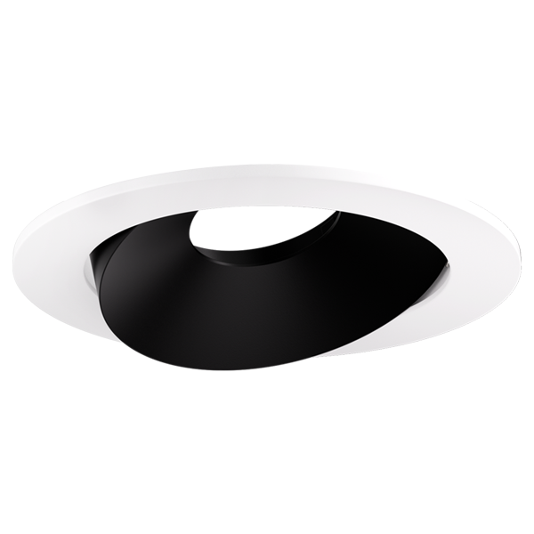 ELCO ELK4179B Pex™ 4" Round Directional Gimbal - Black with White Trim - Ready Wholesale Electric Supply and Lighting