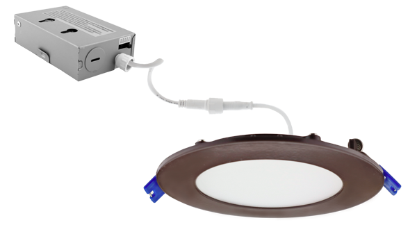 Elco ERT412CT5BZ 4" Ultra Slim LED Round Panel Light with 5-CCT Switch - Bronze - Ready Wholesale Electric Supply and Lighting