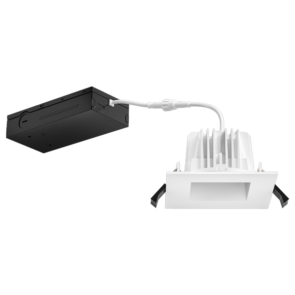 Elco ERT487CT5BB 4" LED High Lumen Square Reflector Insert with 5-CCT Switch & 3-Lumen Switch - Black - Ready Wholesale Electric Supply and Lighting