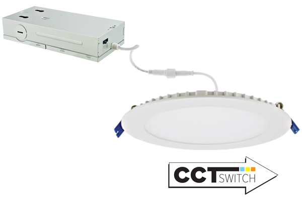 Elco ERT415CT5W 4" LED Recessed Downlights with 5-CCT Switch - White - Ready Wholesale Electric Supply and Lighting