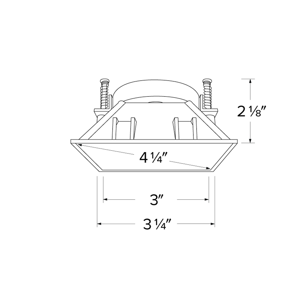 Elco - Pex 4″ Square Trimless Smooth Reflector Trim - Ready Wholesale Electric Supply and Lighting