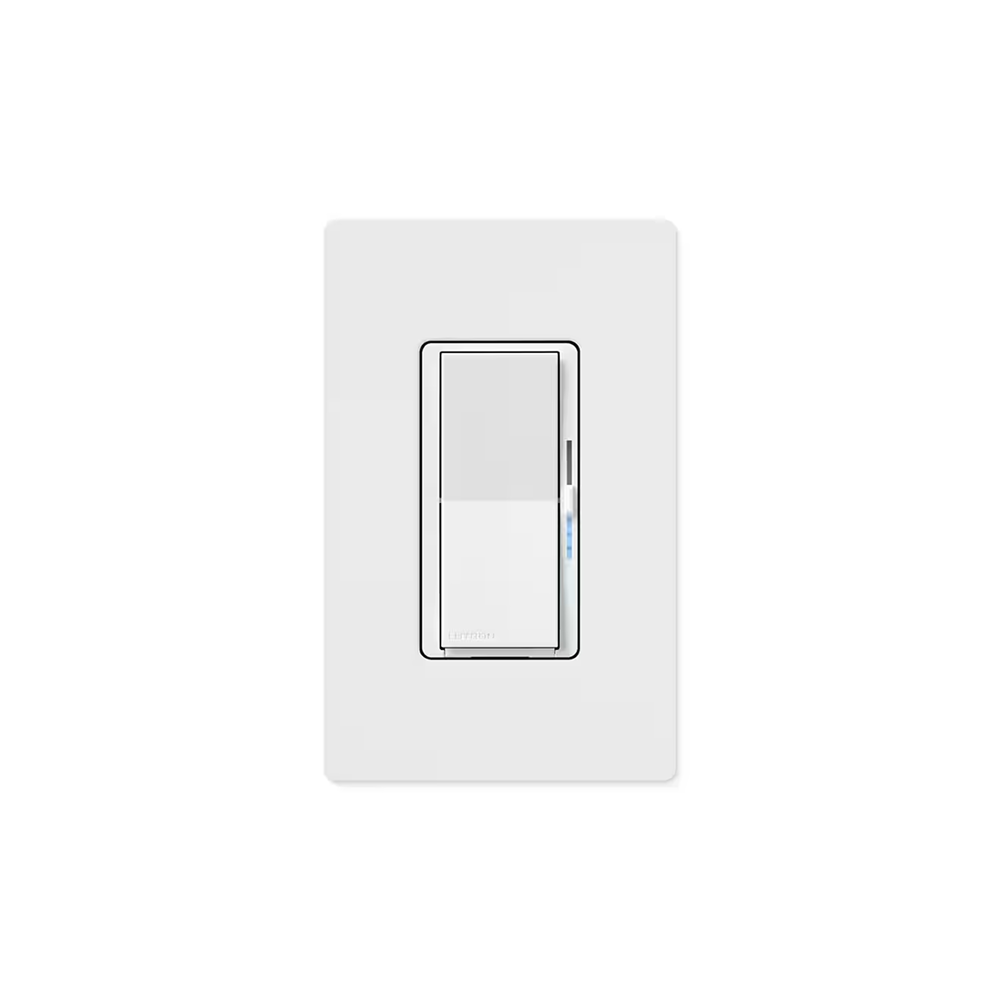 Lutron DVCLN-153P-WH Diva LED+ Dimmer with Night Light Feature for Dimmable LED Bulbs, 150W, Single-Pole or 3-Way, White - Ready Wholesale Electric Supply and Lighting