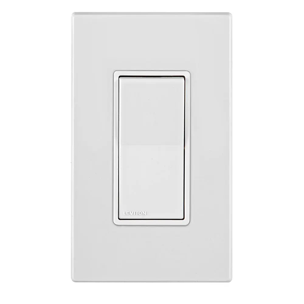 Leviton E5601 - 15 Amp, 120/277 Volt, Decora Edge Single-Pole AC Quiet Switch, Residential Grade, Self-grounding - Ready Wholesale Electric Supply and Lighting