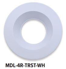 GM Lighting MDL-4R-TRST-WH MDL-4 Trim Stepped Round White (Trim only) - Ready Wholesale Electric Supply and Lighting
