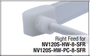 GM Lighting NV120S-HW-8-SFR Side Flex, Hard Wire, 8ft, Right Feed - Ready Wholesale Electric Supply and Lighting
