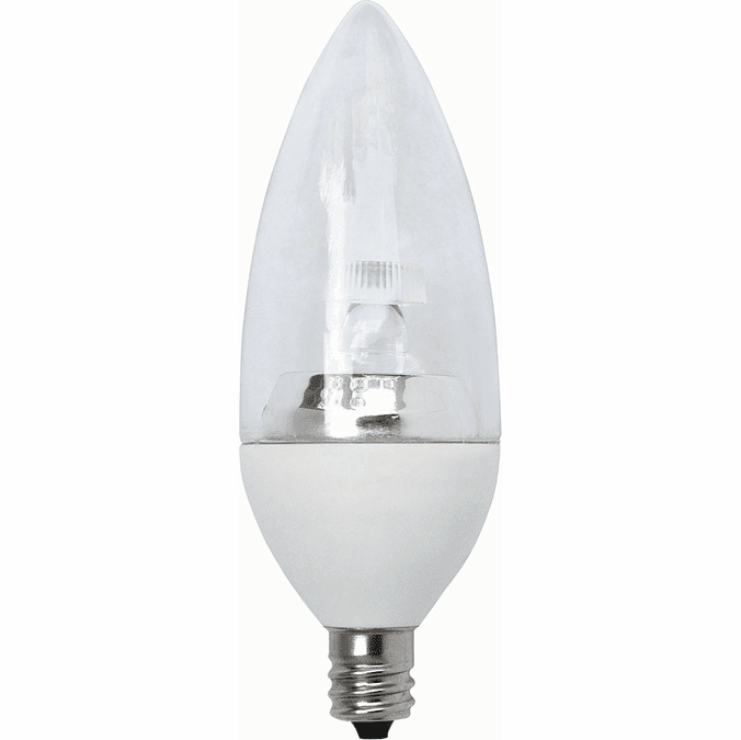 Cyber Tech LightingLB2CCN-12V/WW 1.5W 12 Volt LED Clear Torpedo Candle 3000K E12 Base - Ready Wholesale Electric Supply and Lighting