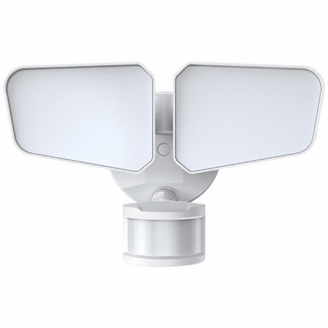 Cyber Tech Lighting LF20PMH2 20W Flat Face Dual Head LED 180 Degree Motion Security Light, Adj. 4CCT - Ready Wholesale Electric Supply and Lighting