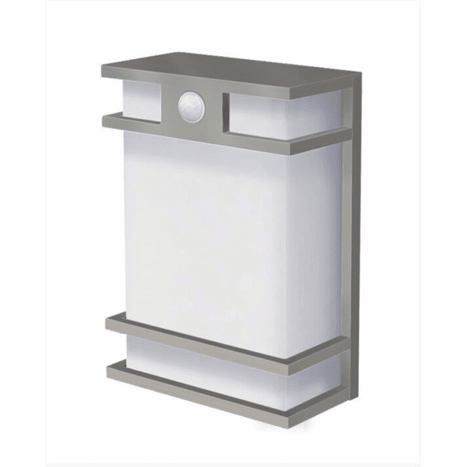 Cyber Tech Lighting S15SQSAT-NS-CCT 10" 15W Square Outdoor Sconce Nickel Satin w/ Photocell 3CCT - Ready Wholesale Electric Supply and Lighting