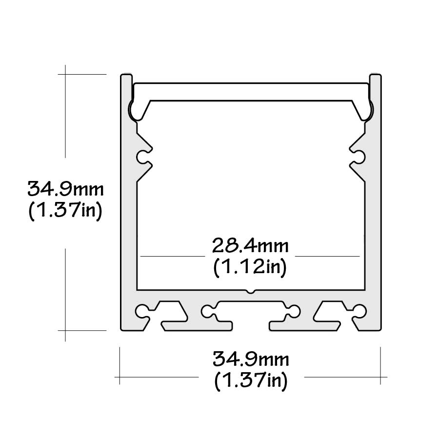Core Lighting ALP140-98 - 98" SURFACE/SUSPENDED LED PROFILE - LED TAPE CHANNEL - Ready Wholesale Electric Supply and Lighting