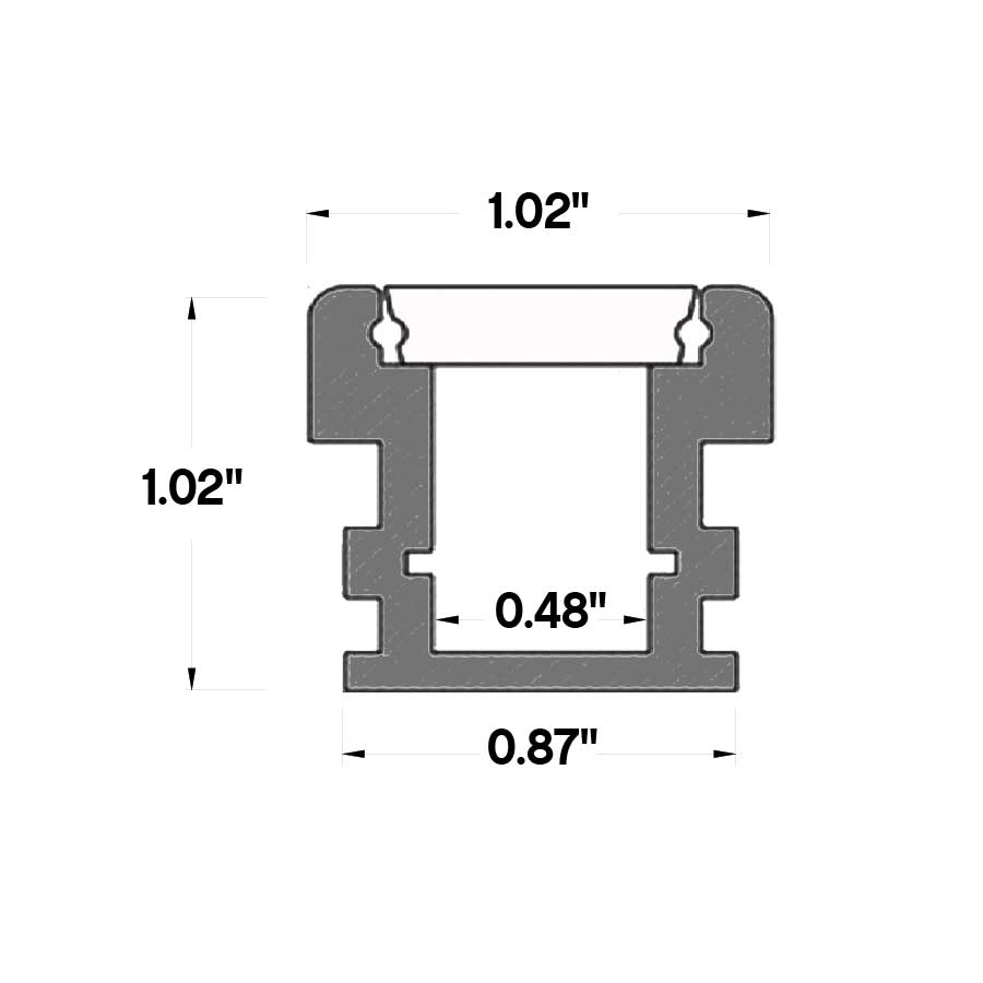 Core Lighting ALP24-78 - 78" IN-GROUND LED PROFILE - LED TAPE CHANNEL - Ready Wholesale Electric Supply and Lighting