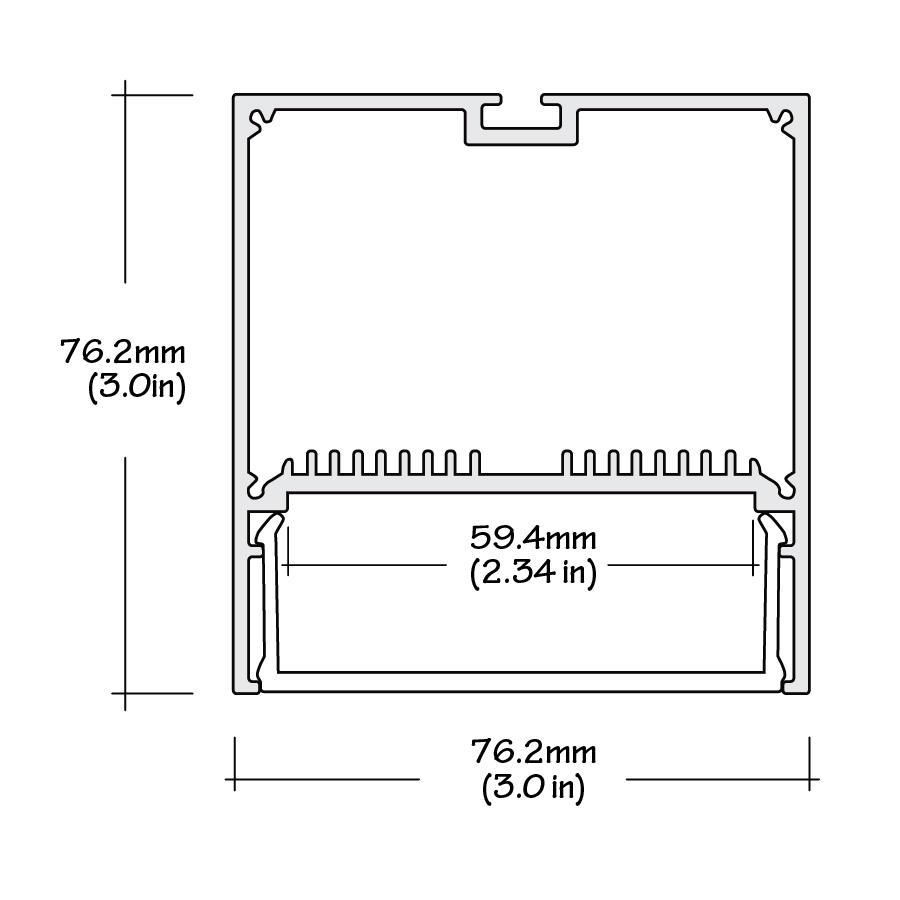Core Lighting ALP300-48 - 48" SURFACE / SUSPENDED MOUNT PROFILE - LED TAPE CHANNEL - Ready Wholesale Electric Supply and Lighting