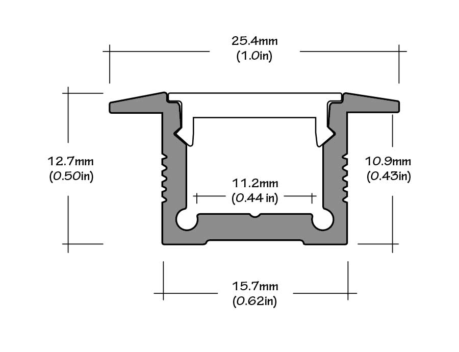 Core Lighting ALP60R-48 - 48" RECESSED MOUNT PROFILE - LED TAPE CHANNEL - Ready Wholesale Electric Supply and Lighting