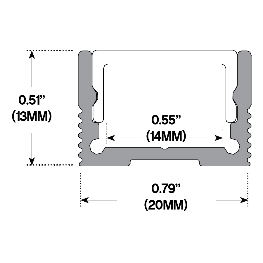 Core Lighting ALP70-48-BK - 48" SURFACE MOUNT PROFILE - LED TAPE CHANNEL - Black - Ready Wholesale Electric Supply and Lighting