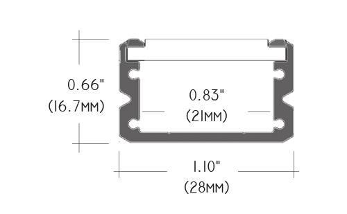 Core Lighting ALP90-96 - 96" SURFACE MOUNT PROFILE - LED TAPE CHANNEL - Ready Wholesale Electric Supply and Lighting