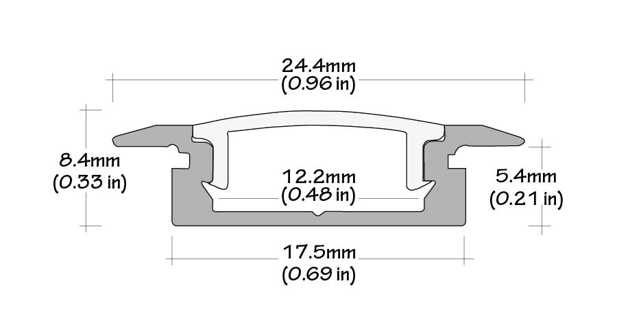 Core Lighting ALU-FL78 - 78" RECESSED MOUNT PROFILE - LED TAPE CHANNEL - Ready Wholesale Electric Supply and Lighting