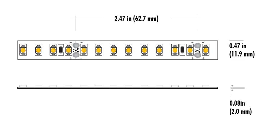Core Lighting LSM-40HF SERIES 440 LUMENS 4.0W FLEXIBLE LED STRIP - Ready Wholesale Electric Supply and Lighting