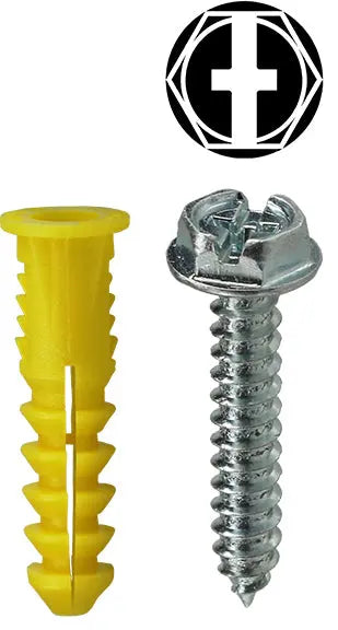 Dottie 2AKHX #10 Yellow Wing Conical Anchor Kit w/ Hex Head Combo Drive Screws - Ready Wholesale Electric Supply and Lighting