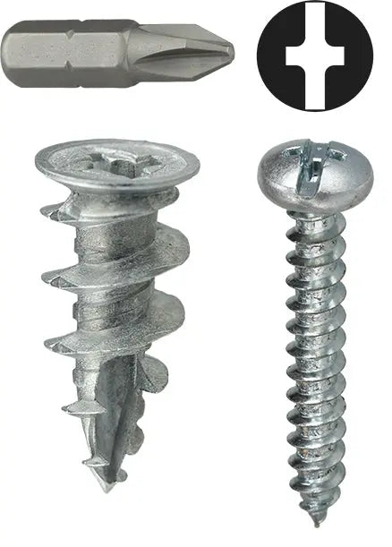 Dottie WDK8 #8 Zinc Alloy Walldriller Anchor Kit w/ Pan Head Combo Drive Screws - Ready Wholesale Electric Supply and Lighting