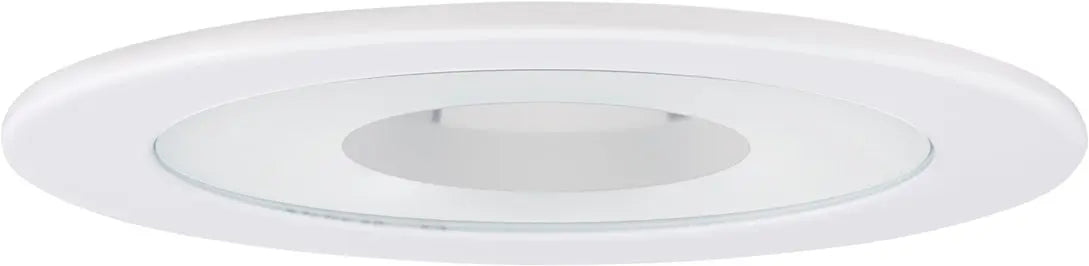ELCO EL1415W 4" Shower Trim with Clear Reflector and Frosted Glass Pinhole Trim - All White - Ready Wholesale Electric Supply and Lighting