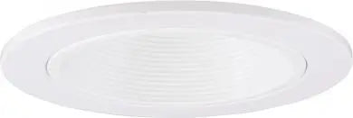 ELCO EL1493DW 4" Adjustable Phenolic Step Baffle with Diecast Trim Ring - All White - Ready Wholesale Electric Supply and Lighting