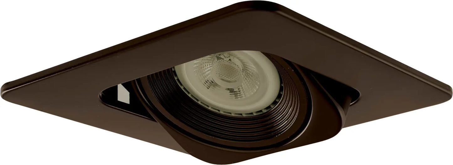 ELCO EL2440BZ 4" Square Adjustable Gimbal with Baffle Trim - All Bronze - Ready Wholesale Electric Supply and Lighting