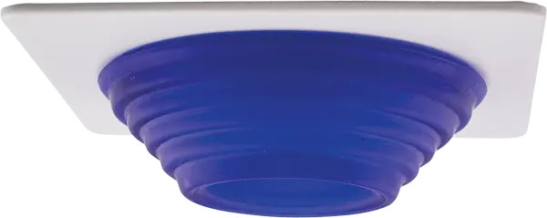 ELCO EL2453W 4" Square Frosted Stepped Glass Trim - White - Ready Wholesale Electric Supply and Lighting