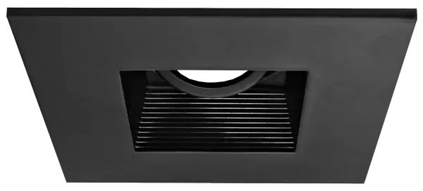 ELCO EL2484B 4" Die-Cast Aluminum Square Adjustable Baffle Trim - All Black - Ready Wholesale Electric Supply and Lighting