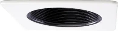 ELCO EL2494B 4" Phenolic Deep Baffle Square Trim - Black with White Trim - Ready Wholesale Electric Supply and Lighting