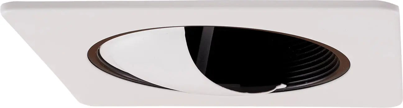 ELCO EL2495B 4" Baffle Square with Wall Wash Trim - Black with White Trim - Ready Wholesale Electric Supply and Lighting
