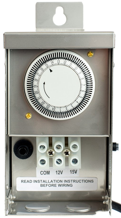 EMCOD ESL40W - 40W 12/15V AC - Manual Timer Landscape Low Voltage LED Lighting Transformer - Ready Wholesale Electric Supply and Lighting