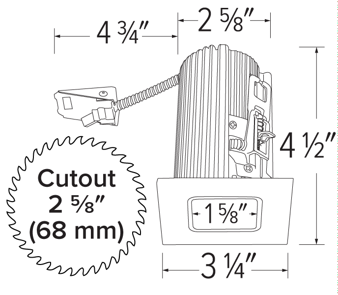 Elco - 2 Square Reflector Teak LED Light Engine - Ready Wholesale Electric Supply and Lighting