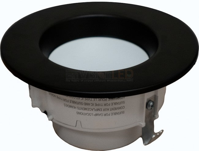EnVisionLED ADL-4-TRIM-BLK-SM - 4" ADL Black Snap-On Trim Smooth - Ready Wholesale Electric Supply and Lighting
