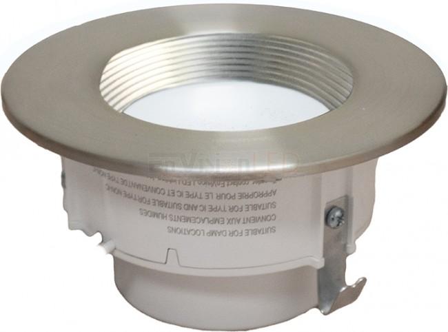 EnVisionLED ADL-4-TRIM-BN-BFL - 4" ADL Brushed Nickel Snap-On Trim Baffle - Ready Wholesale Electric Supply and Lighting