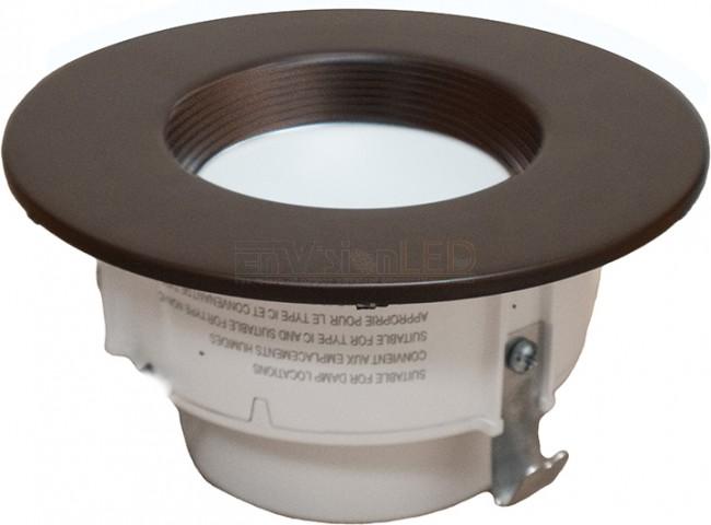 EnVisionLED ADL-4-TRIM-BZ-BFL - 4" ADL Bronze Snap-On Trim Baffle - Ready Wholesale Electric Supply and Lighting