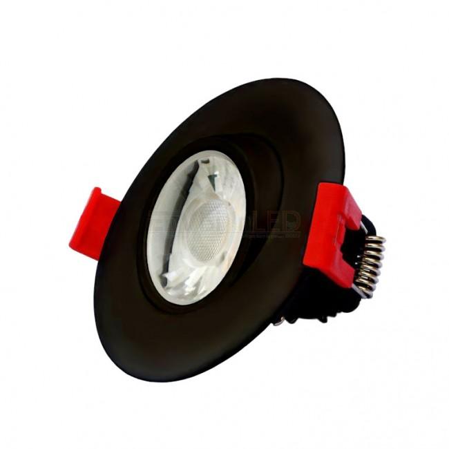 EnVisionLED LED-DLJBX-ADJ-3-8W-5CCT-BLK-R - 3" Black Gimbal J-Box Canless Downlight 5CCT Round - Ready Wholesale Electric Supply and Lighting