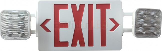 EnVisionLED LED-EM-EXT-R-WH-CMB - Emergency Exit Sign Combo Single/Double Sided (Red) - Ready Wholesale Electric Supply and Lighting