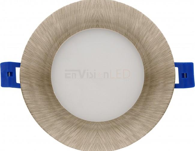EnVisionLED SLPNL-4R-TRIM-BN - 4" Panel Downlight Brushed Nickel Trim Round - Ready Wholesale Electric Supply and Lighting
