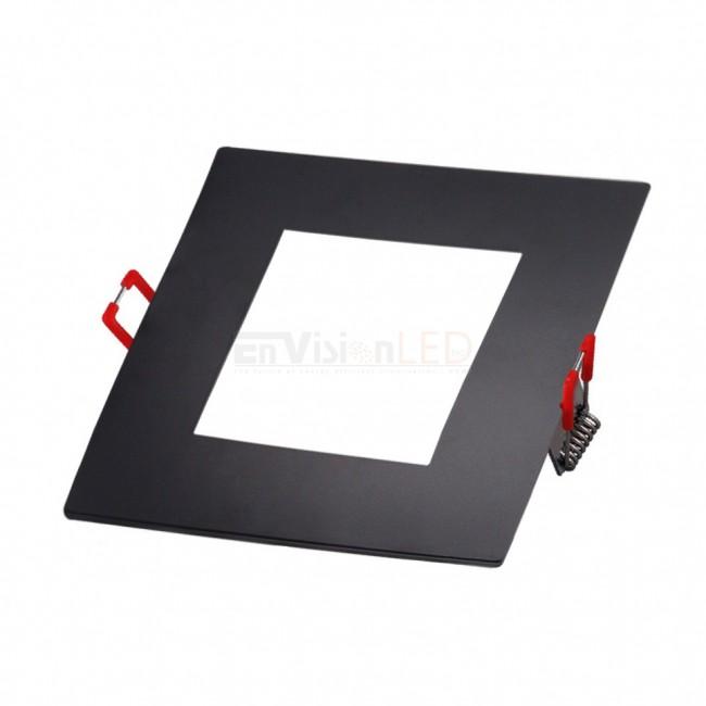 EnVisionLED SLPNL-4SQ-TRIM-BLK - 4" Panel Downlight Black Trim Square - Ready Wholesale Electric Supply and Lighting