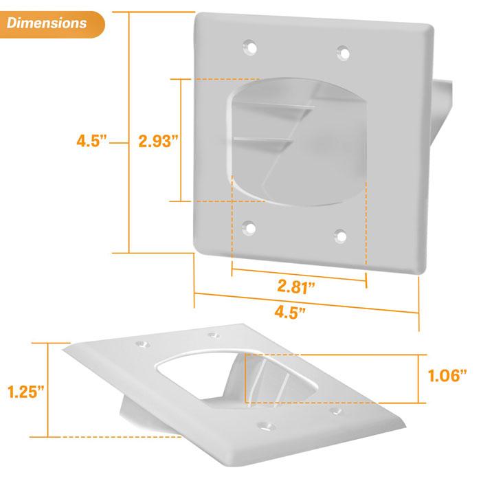 Enerlite 8882-W Double Gang Recessed Plate - Ready Wholesale Electric Supply and Lighting