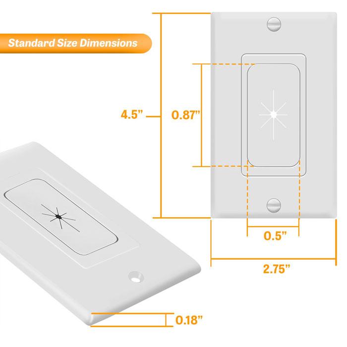 Enerlite 8901-W Single Gang Pass-Through Wallplate - Ready Wholesale Electric Supply and Lighting