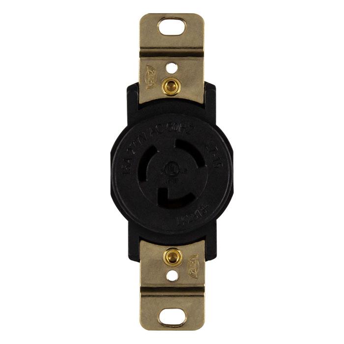 Enerlites 66480-BK - INDUSTRIAL GRADE, 3P15A277V LOCKING RECEPTACLE NEMA L7-15R - Ready Wholesale Electric Supply and Lighting