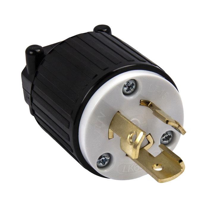 Enerlites 66481-BK - INDUSTRIAL GRADE, 3P15A277V LOCKING PLUG NEMA L7-15P - Ready Wholesale Electric Supply and Lighting