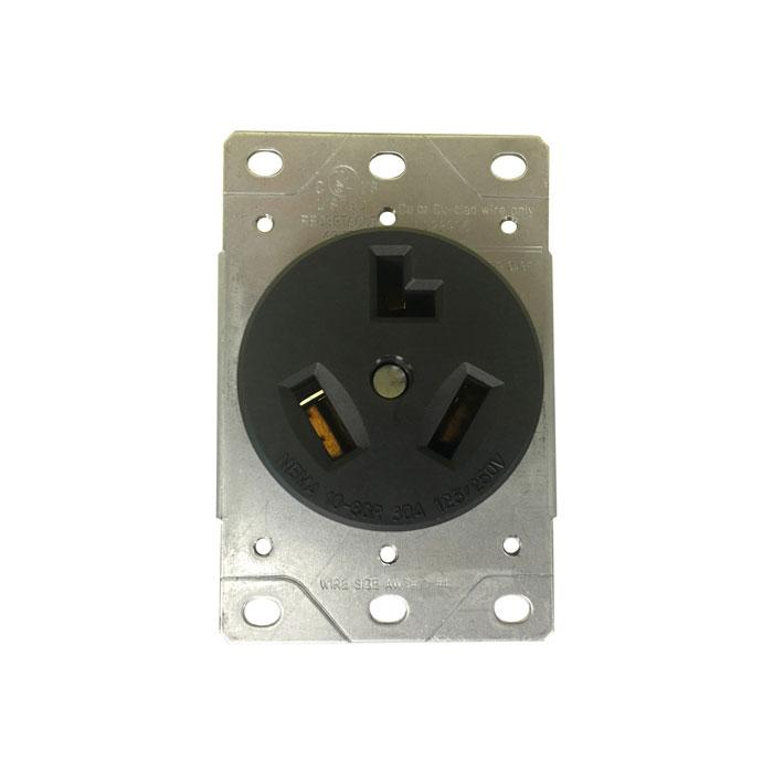 Enerlites 67300-BK - INDUSTRIAL GRADE, FLUSH MOUNT RECEPTACLE, 30A, 125/250V 3-POLE, 3-WIRE, NEMA 10-30R - Ready Wholesale Electric Supply and Lighting