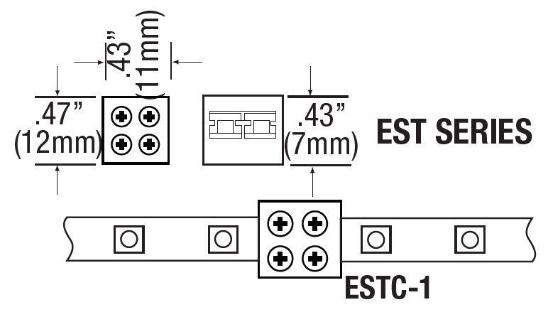 GM Lighting ESTC-1 10 MM Sure-Tite Ribbon To Ribbon Connector - Ready Wholesale Electric Supply and Lighting