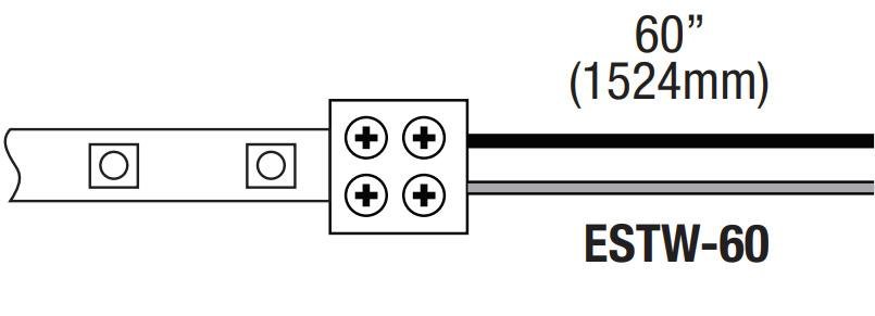 GM Lighting ESTW-60 Sure-Tite 60" Adjustable Tape to Power Connector - Ready Wholesale Electric Supply and Lighting